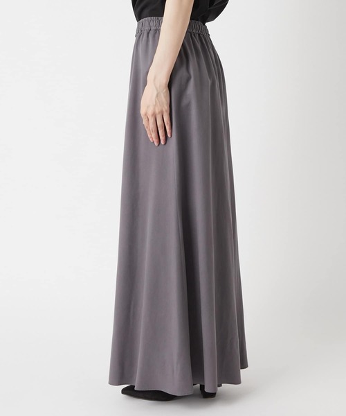 RIVE DROITE（リヴドロワ）の「軽やかで上品な素材が女性らしさを演出　ツイルロングスカート（スカート・レディース・ベージュ/チャコールグレー・36/38）」の6枚目の写真
