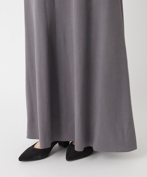 RIVE DROITE（リヴドロワ）の「軽やかで上品な素材が女性らしさを演出　ツイルロングスカート（スカート・レディース・ベージュ/チャコールグレー・36/38）」の10枚目の写真