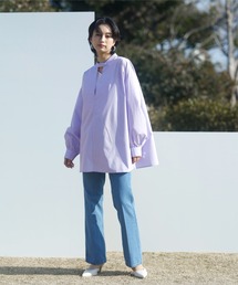 フロントスリットチュニックブラウス