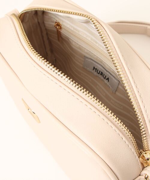 MURUA（ムルーア）の「MURUA (ムルーア) ミニショルダーバッグ MR-B1013 SQUARE METAL2（ショルダーバッグ・レディース・ブラック/ベージュ/ライム・FREE）」の4枚目の写真
