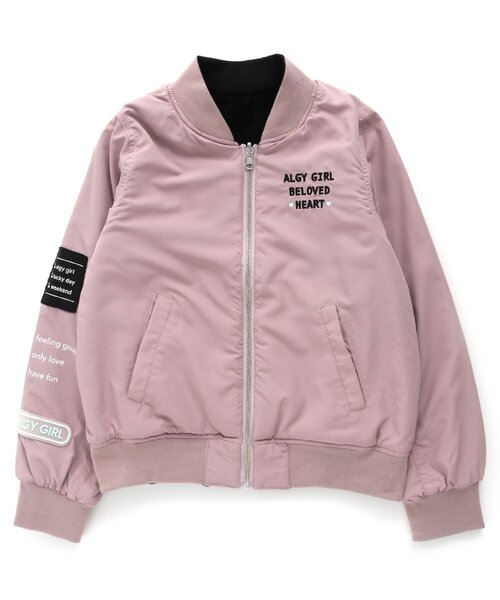 algy（アルジー）の「裏フリースリバーシブルブルゾン（ブルゾン・キッズ・カーキ/ピンク/ブラック・XX-SMALL/XXX-SMALL/MEDIUM/X-SMALL/SMALL）」の3枚目の写真