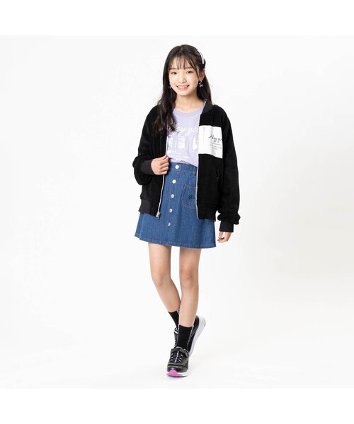 algy（アルジー）の「裏フリースリバーシブルブルゾン（ブルゾン・キッズ・カーキ/ピンク/ブラック・XX-SMALL/XXX-SMALL/MEDIUM/X-SMALL/SMALL）」の5枚目の写真