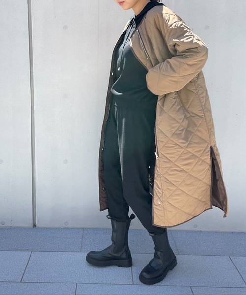 StyleSea（スタイルシー）の「キルティングリバーシブルコート（ノーカラーコート・レディース・アイボリー/ブラウン/ベージュ/ブラック/モカ・FREE）」の17枚目の写真