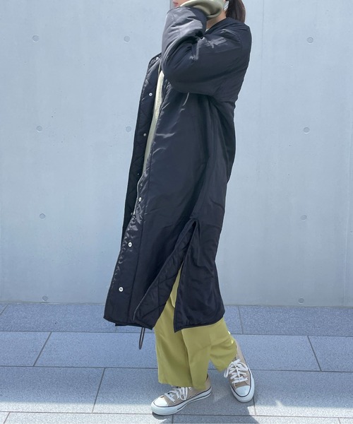 StyleSea（スタイルシー）の「キルティングリバーシブルコート（ノーカラーコート・レディース・アイボリー/ブラウン/ベージュ/ブラック/モカ・FREE）」の22枚目の写真