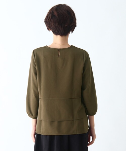 DRESKIP（ドレスキップ）の「◆ネックレス付きバックティアードプルオーバー（シャツ/ブラウス・レディース・ダークブラウン/ライトパープル/ライトグレー/ブラック・04/02/03）」の7枚目の写真