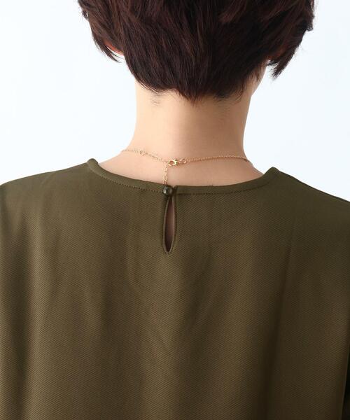 DRESKIP（ドレスキップ）の「◆ネックレス付きバックティアードプルオーバー（シャツ/ブラウス・レディース・ダークブラウン/ライトパープル/ライトグレー/ブラック・04/02/03）」の9枚目の写真