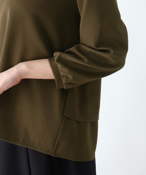 DRESKIP（ドレスキップ）の「◆ネックレス付きバックティアードプルオーバー（シャツ/ブラウス・レディース・ダークブラウン/ライトパープル/ライトグレー/ブラック・04/02/03）」の10枚目の写真