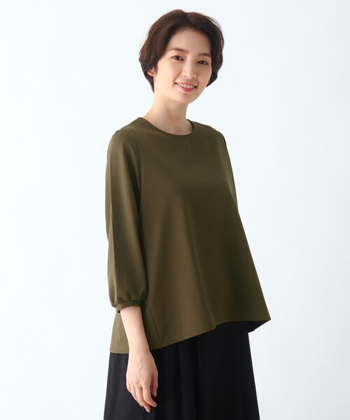 DRESKIP（ドレスキップ）の「◆ネックレス付きバックティアードプルオーバー（シャツ/ブラウス・レディース・ダークブラウン/ライトパープル/ライトグレー/ブラック・04/02/03）」の14枚目の写真