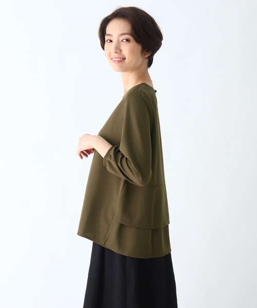 DRESKIP（ドレスキップ）の「◆ネックレス付きバックティアードプルオーバー（シャツ/ブラウス・レディース・ダークブラウン/ライトパープル/ライトグレー/ブラック・04/02/03）」の15枚目の写真