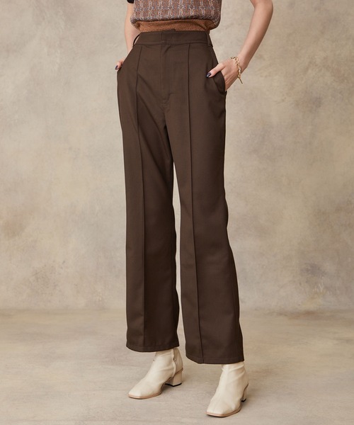 PUBLIC TOKYO（パブリックトウキョウ）の「タフスラックス/フレア（スラックス・レディース・レッド/ブラウン/アイボリー・1/2/3）」の3枚目の写真