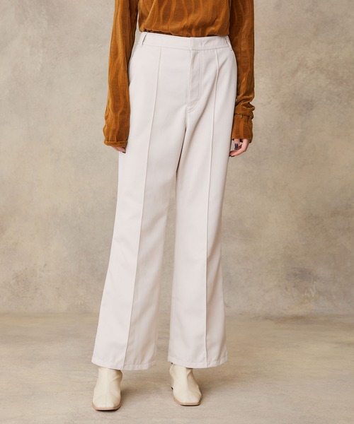 PUBLIC TOKYO（パブリックトウキョウ）の「タフスラックス/フレア（スラックス・レディース・レッド/ブラウン/アイボリー・1/2/3）」の2枚目の写真