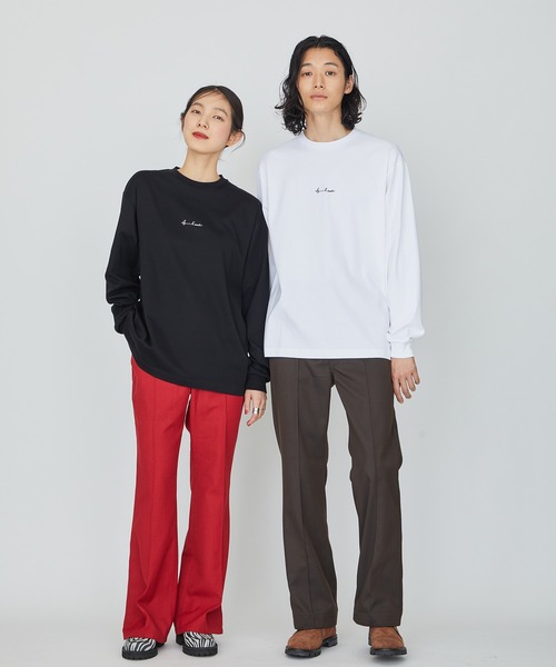 PUBLIC TOKYO（パブリックトウキョウ）の「タフスラックス/フレア（スラックス・レディース・レッド/ブラウン/アイボリー・1/2/3）」の4枚目の写真