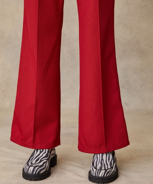 PUBLIC TOKYO（パブリックトウキョウ）の「タフスラックス/フレア（スラックス・レディース・レッド/ブラウン/アイボリー・1/2/3）」の12枚目の写真