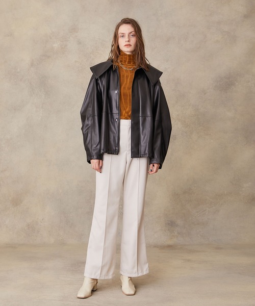 PUBLIC TOKYO（パブリックトウキョウ）の「タフスラックス/フレア（スラックス・レディース・レッド/ブラウン/アイボリー・1/2/3）」の15枚目の写真