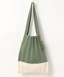 <SPRUCE/スプルス>ツートーンプリーツトート