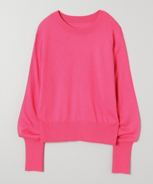 JEANASIS（ジーナシス）の「14Gブライトカラーシンプルプルオーバー/238239（ニット/セーター・レディース・グレー/グリーン/ピンク・FREE）」の3枚目の写真