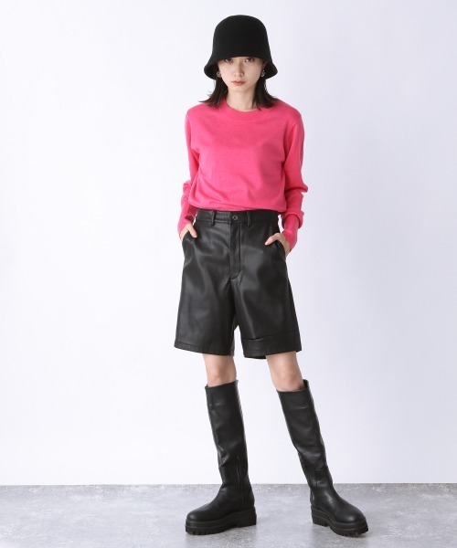 JEANASIS（ジーナシス）の「14Gブライトカラーシンプルプルオーバー/238239（ニット/セーター・レディース・グレー/グリーン/ピンク・FREE）」の6枚目の写真