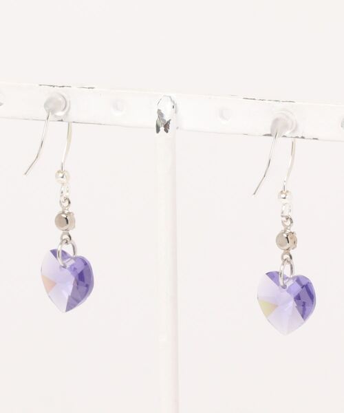 tone（トーン）の「【LoveAmooN】tanzanite  heart(MA)（ピアス（両耳用）・レディース・シルバー・FREE）」の2枚目の写真
