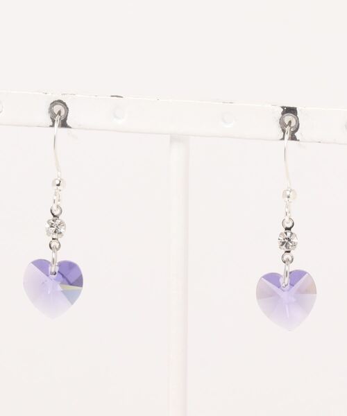 tone（トーン）の「【LoveAmooN】tanzanite  heart(MA)（ピアス（両耳用）・レディース・シルバー・FREE）」の4枚目の写真