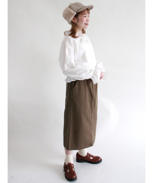 ehka sopo（エヘカソポ）の「ショート丈フリル衿ブラウス（シャツ/ブラウス・レディース・オフホワイト/カーキ/キナリ/ブラック・ﾌﾘ-）」の7枚目の写真