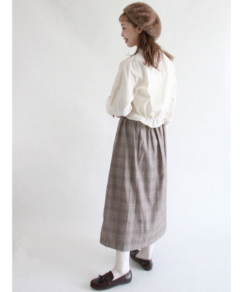 ehka sopo（エヘカソポ）の「ショート丈フリル衿ブラウス（シャツ/ブラウス・レディース・オフホワイト/カーキ/キナリ/ブラック・ﾌﾘ-）」の12枚目の写真