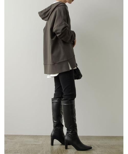 Re:EDIT(リエディ)の「スキッパースウェットパーカー(パーカー・レディース・オフホワイト/ミント/スミクロ/グレイッシュベージュ・MEDIUM/LARGE)」の21枚目の写真