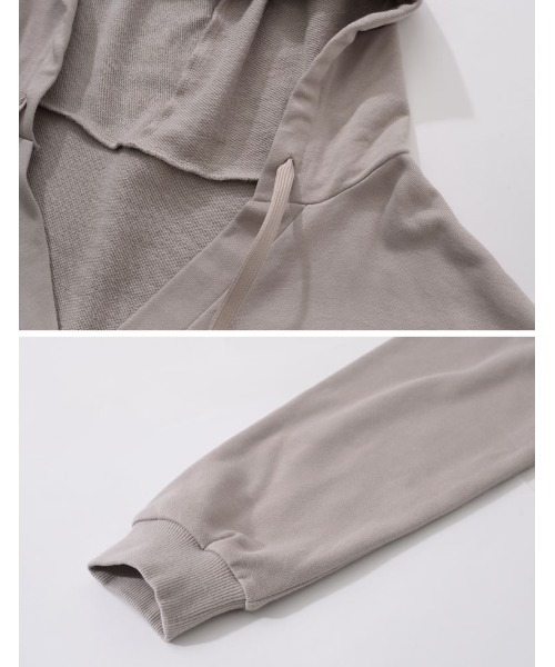 Re:EDIT(リエディ)の「スキッパースウェットパーカー(パーカー・レディース・オフホワイト/ミント/スミクロ/グレイッシュベージュ・MEDIUM/LARGE)」の20枚目の写真