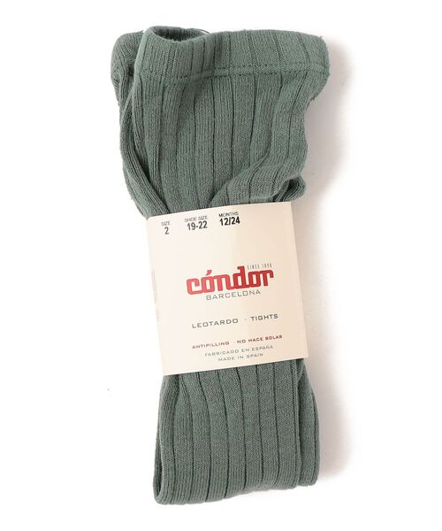 SHIPS（シップス）の「condor:サスペンダー リブ タイツ（タイツ/ストッキング・キッズ・レンガ/ワイン/ライトグリーン・90）」の2枚目の写真