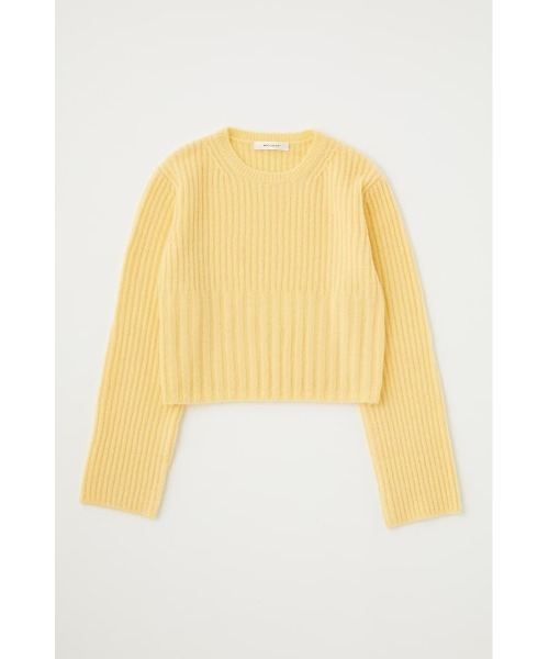 MOUSSY(マウジー)の「COMPACT RIB ニット(ニット/セーター・レディース・ブラック/カーキ/アイボリー/ライトイエロー・FREE)」の4枚目の写真