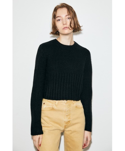 MOUSSY(マウジー)の「COMPACT RIB ニット(ニット/セーター・レディース・ブラック/カーキ/アイボリー/ライトイエロー・FREE)」の7枚目の写真