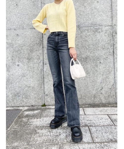 MOUSSY(マウジー)の「COMPACT RIB ニット(ニット/セーター・レディース・ブラック/カーキ/アイボリー/ライトイエロー・FREE)」の19枚目の写真