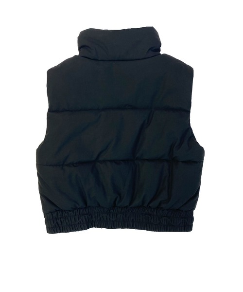 Avvenente（アベネンテ）の「【Avvenente】フェイクレザーパフィベスト（ダウンベスト・レディース・ブラック/アイボリー・FREE）」の14枚目の写真