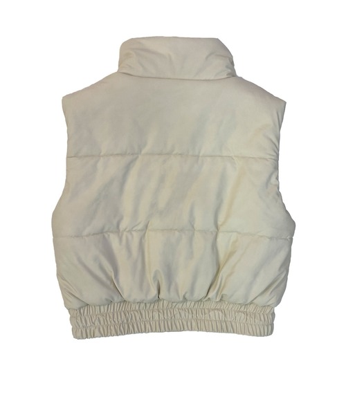 Avvenente（アベネンテ）の「【Avvenente】フェイクレザーパフィベスト（ダウンベスト・レディース・ブラック/アイボリー・FREE）」の16枚目の写真