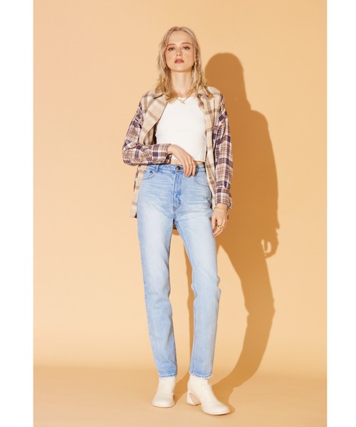 ALEXIA STAM（アリシアスタン）の「Regular Tapered Denim Pants/レギュラーテーパードデニムパンツ（デニムパンツ・レディース・ブルー/ブラック系その他・S/M/XS）」の3枚目の写真