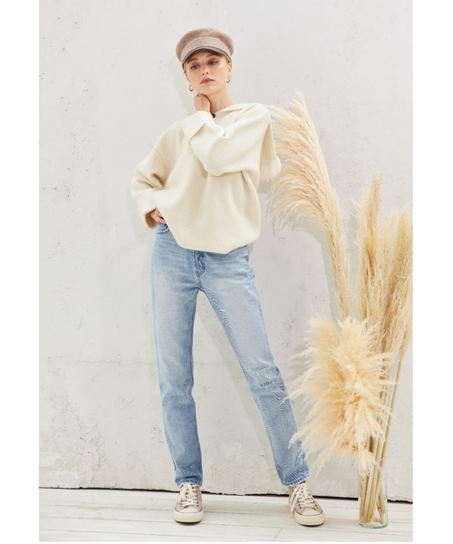 ALEXIA STAM（アリシアスタン）の「Regular Tapered Denim Pants/レギュラーテーパードデニムパンツ（デニムパンツ・レディース・ブルー/ブラック系その他・S/M/XS）」の4枚目の写真