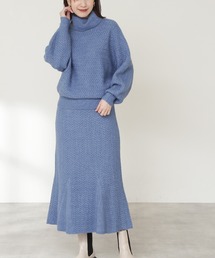 N.(N. Natural Beauty Basic) | ◆ケーブルニットマーメイドスカートセットアップ(ワンピース)