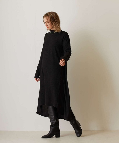 FLEUR DE KALINA（フレールドゥカリーナ）の「【FLEUR DE KALINA/ﾌﾚｰﾙ ﾄﾞｩ ｶﾘｰﾅ】 Backﾌﾘﾙﾘﾌﾞﾆｯﾄｿｰﾜﾝﾋﾟｰｽ（ワンピース・レディース・ホワイト/モカ/ブラック・FREE）」の22枚目の写真