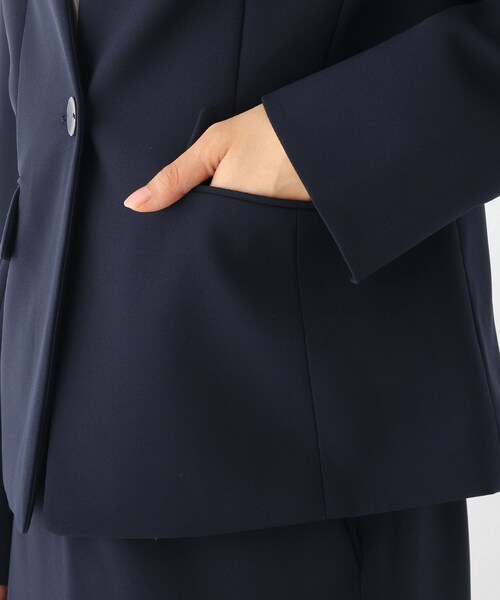 OPAQUE.CLIP(オペークドットクリップ)の「◆DELEGANT ダブルクロスキーネックジャケット【WEB限定サイズ】(スーツジャケット・レディース・ブラック/ベージュ/ネイビー・34/40/38/42/36)」の9枚目の写真