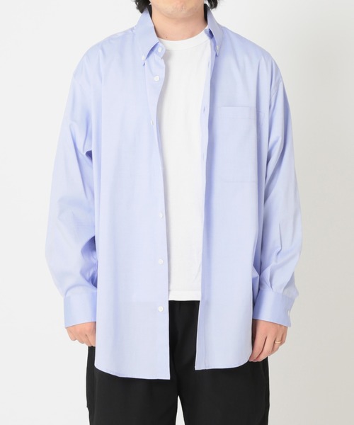 JOURNAL STANDARD relume(ジャーナルスタンダード レリューム)の「【relume SPORTS WEAR】ボタンダウン オーバーサイズ レギュラーシャツ(シャツ/ブラウス・メンズ・パープル/ブルー/グリーン・MEDIUM/LARGE)」の15枚目の写真