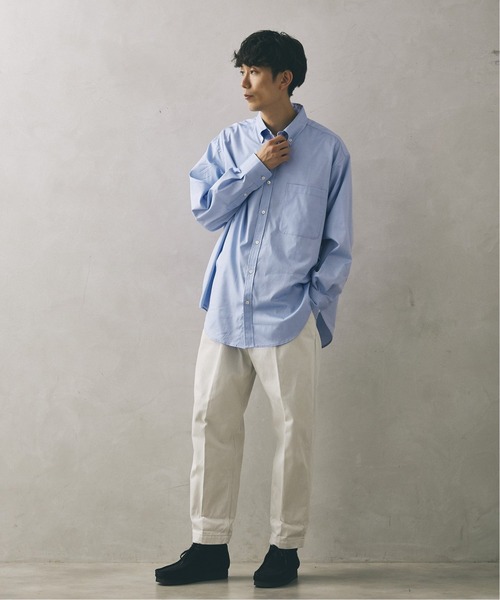 JOURNAL STANDARD relume(ジャーナルスタンダード レリューム)の「【relume SPORTS WEAR】ボタンダウン オーバーサイズ レギュラーシャツ(シャツ/ブラウス・メンズ・パープル/ブルー/グリーン・MEDIUM/LARGE)」の4枚目の写真