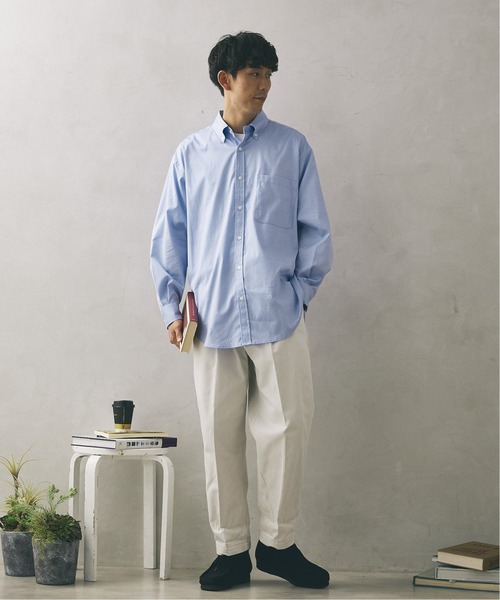 JOURNAL STANDARD relume(ジャーナルスタンダード レリューム)の「【relume SPORTS WEAR】ボタンダウン オーバーサイズ レギュラーシャツ(シャツ/ブラウス・メンズ・パープル/ブルー/グリーン・MEDIUM/LARGE)」の6枚目の写真