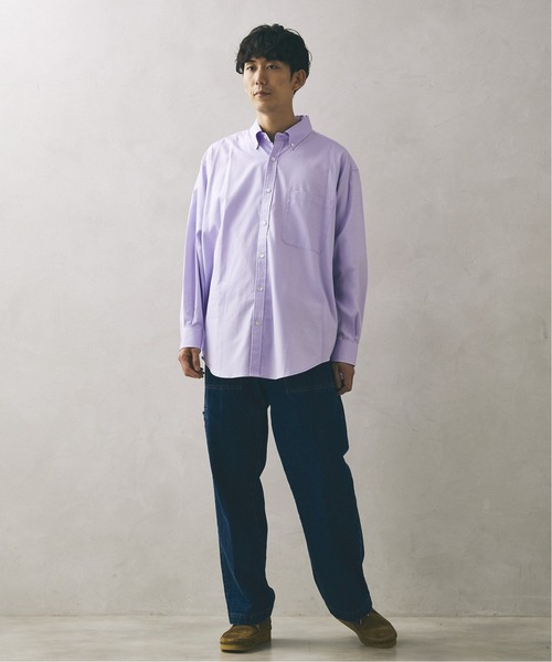 JOURNAL STANDARD relume(ジャーナルスタンダード レリューム)の「【relume SPORTS WEAR】ボタンダウン オーバーサイズ レギュラーシャツ(シャツ/ブラウス・メンズ・パープル/ブルー/グリーン・MEDIUM/LARGE)」の10枚目の写真