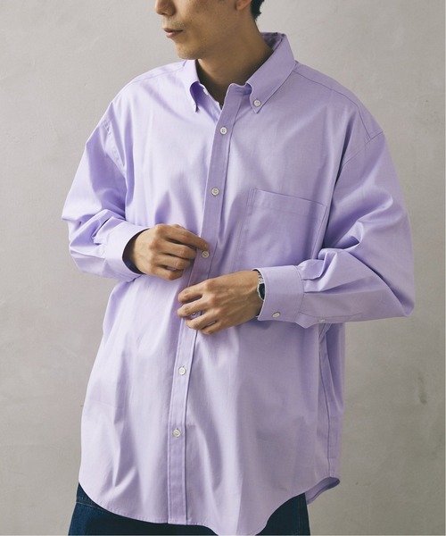 JOURNAL STANDARD relume(ジャーナルスタンダード レリューム)の「【relume SPORTS WEAR】ボタンダウン オーバーサイズ レギュラーシャツ(シャツ/ブラウス・メンズ・パープル/ブルー/グリーン・MEDIUM/LARGE)」の11枚目の写真