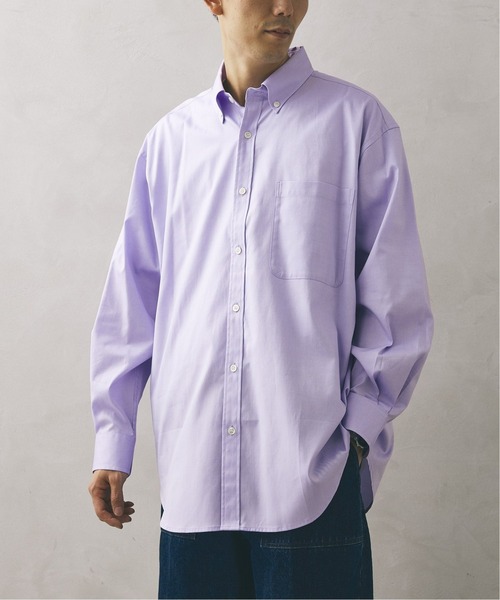 JOURNAL STANDARD relume(ジャーナルスタンダード レリューム)の「【relume SPORTS WEAR】ボタンダウン オーバーサイズ レギュラーシャツ(シャツ/ブラウス・メンズ・パープル/ブルー/グリーン・MEDIUM/LARGE)」の12枚目の写真