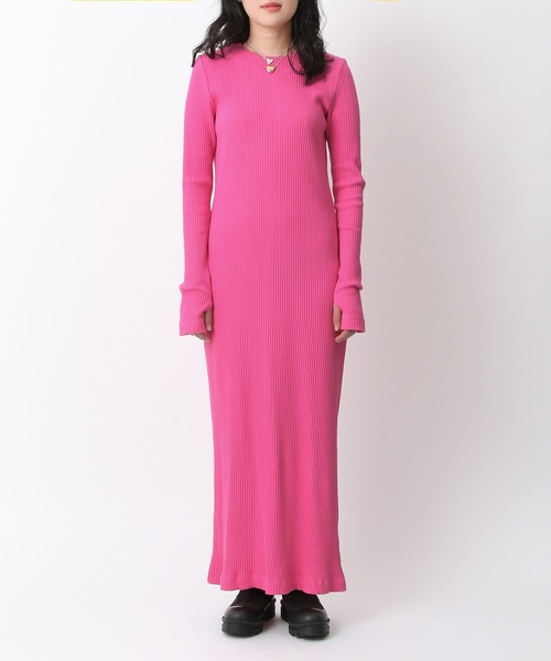 ADAM ET ROPE'(アダムエロペ)の「【ADAM ET ROPE'】BOTANICAL DYED MAXI DRESS(ワンピース・レディース・ブラック/グリーン/ピンク/ピンク系その他2・1/2)」の5枚目の写真