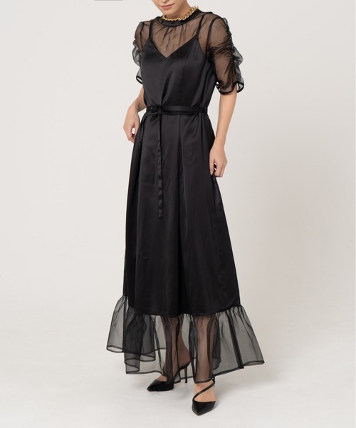 My shawty（ﾏｲｼｬｳﾃｨｰ）の「chicago satin day dress（ドレス・レディース・ブラック/ゴールド/ブルー・FREE）」の15枚目の写真