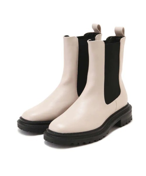 N.（N. Natural Beauty Basic）（エヌエヌナチュラルビューティーベーシック）の「【追加生産】サイドゴアミドルブーツ（ブーツ・レディース・ホワイト/ブラック・MEDIUM/LARGE）」の6枚目の写真