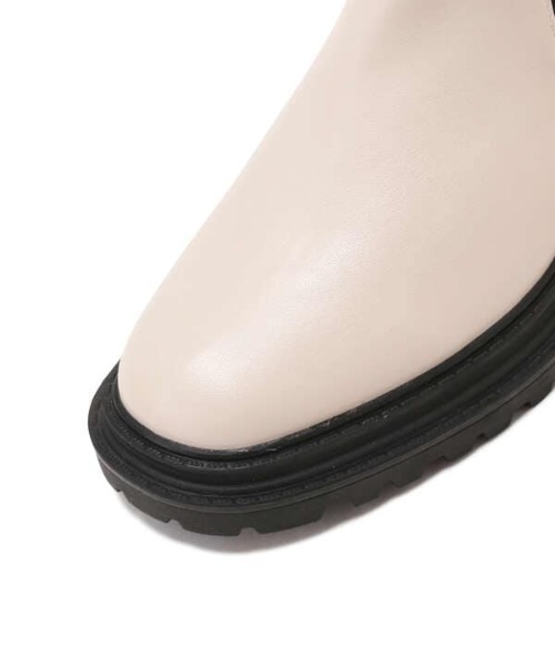 N.（N. Natural Beauty Basic）（エヌエヌナチュラルビューティーベーシック）の「【追加生産】サイドゴアミドルブーツ（ブーツ・レディース・ホワイト/ブラック・MEDIUM/LARGE）」の8枚目の写真