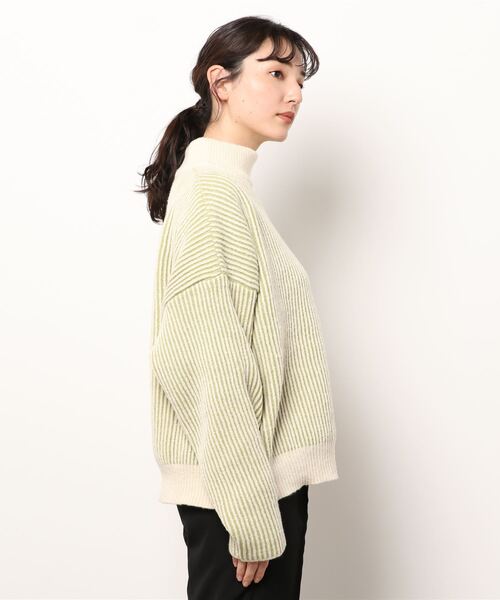 jumelle（ジュメロ）の「ストライプオーバーニット（ニット/セーター・レディース・レッド/グリーン・FREE）」の8枚目の写真