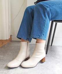 byあしながおじさん | 晴雨兼用｜ウッドヒールショートブーツ　-8890785(レインシューズ)